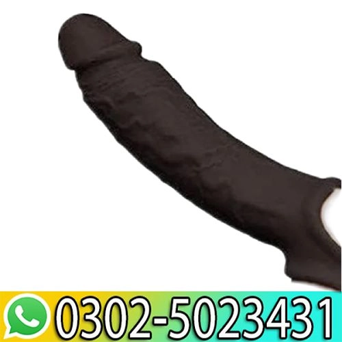 6.5 Inch Double Hole Black Penis Sleeve In Pakistan