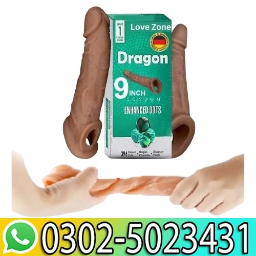 9 Inch Double Hole Silicone Condom In Pakistan