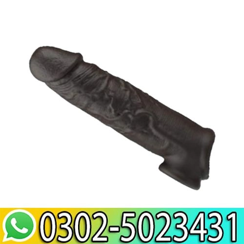 Black Silicone Uncut Cock Penis Condom In Pakistan